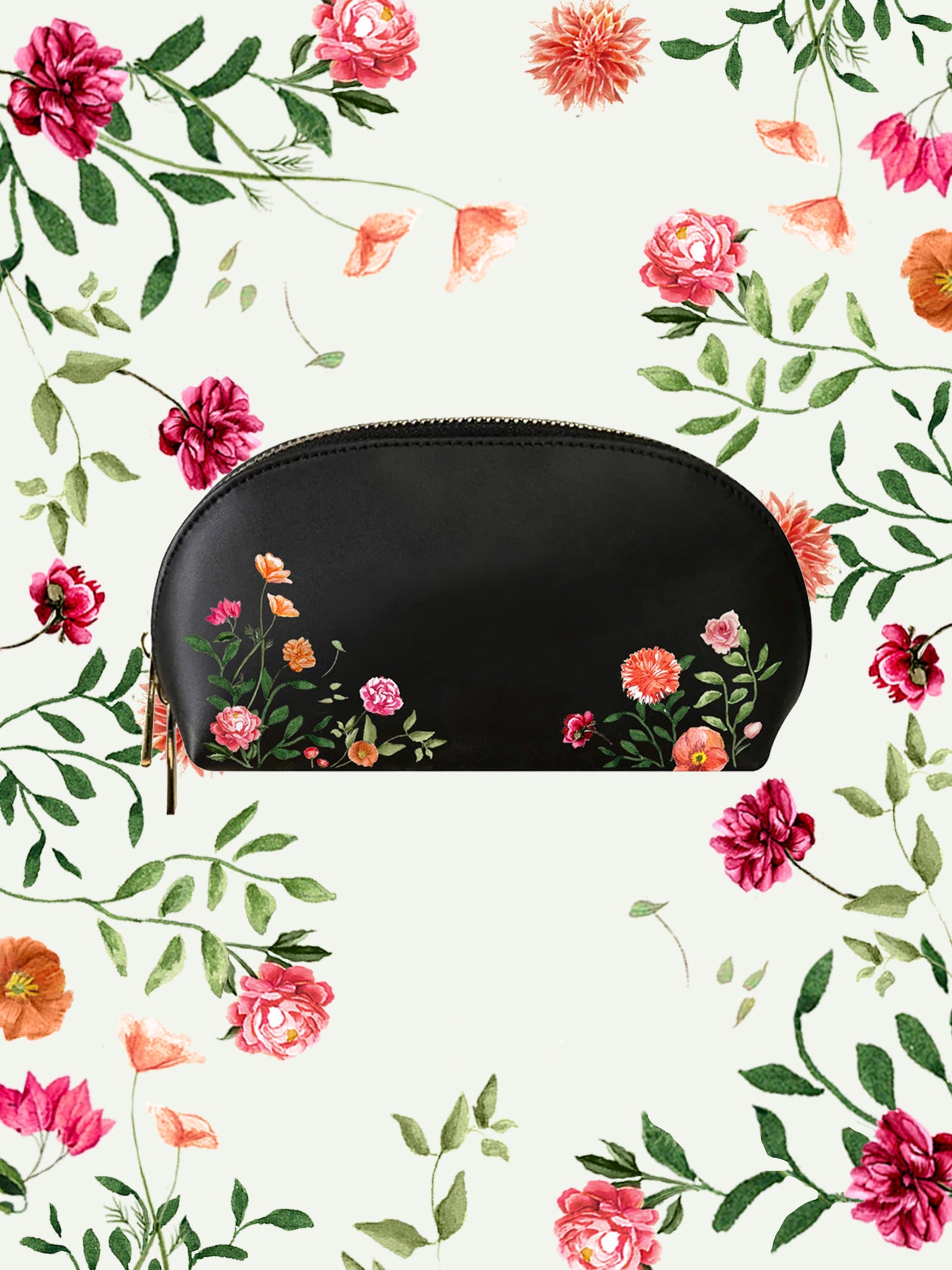 Bougainvillea Black Makeup Bag | Bridal by Emily Mayne Studio x ALEPEL