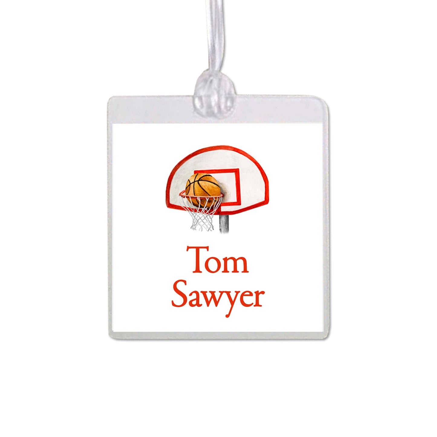 Basketball Hoop Bag Tag