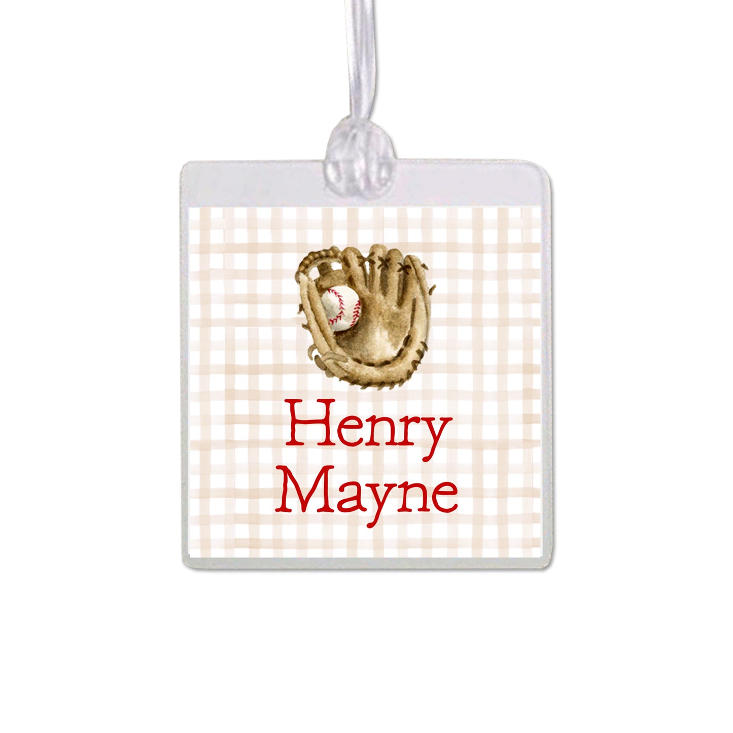 Baseball Glove Bag Tag