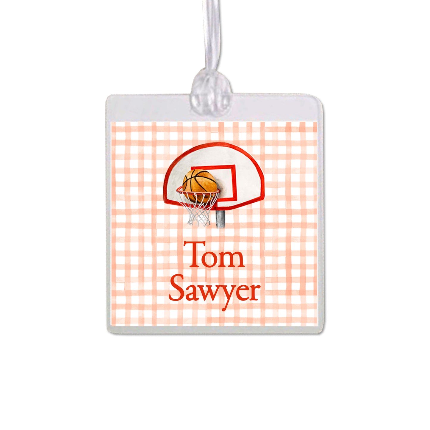 Basketball Hoop Bag Tag