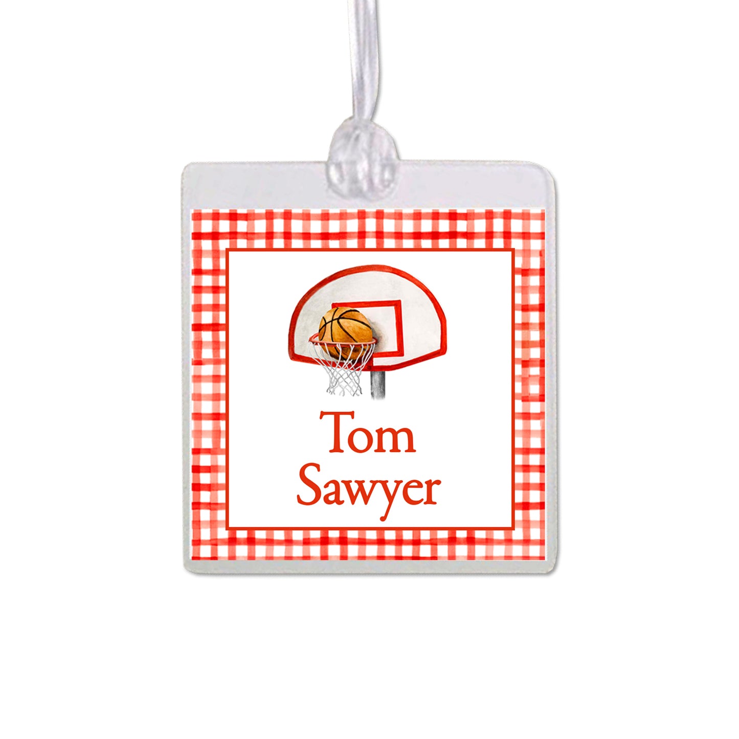 Basketball Hoop Bag Tag