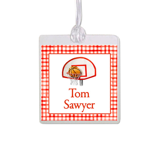 Basketball Hoop Bag Tag