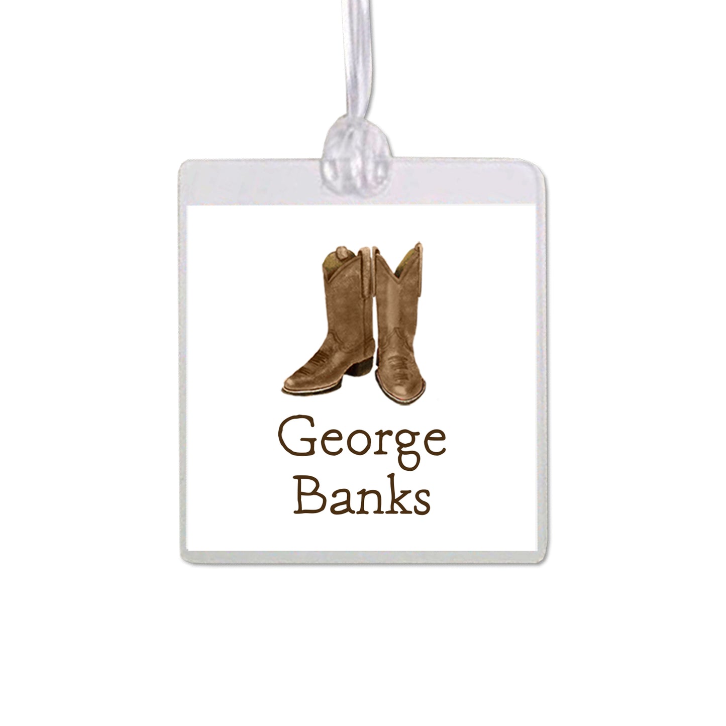 Brown Boots Bag Tag