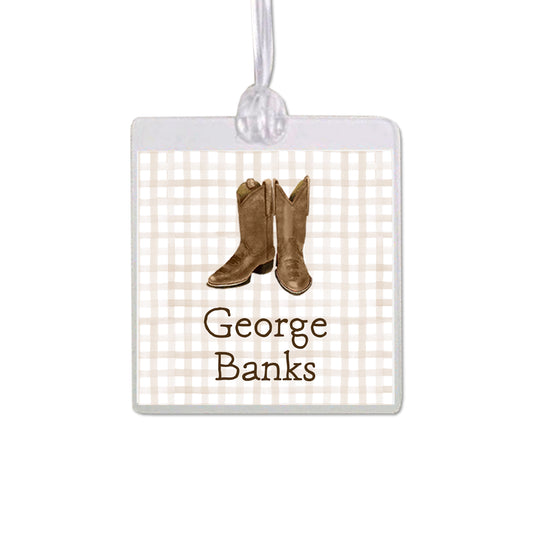 Brown Boots Bag Tag