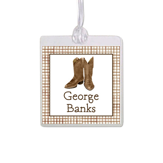 Brown Boots Bag Tag