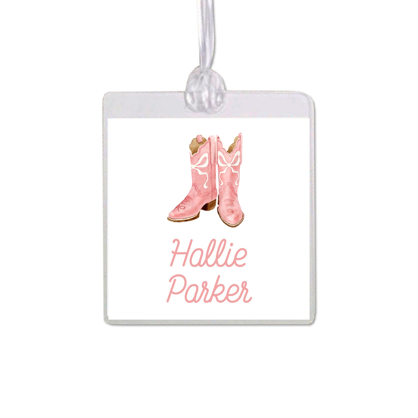 Pink Boots Bag Tag