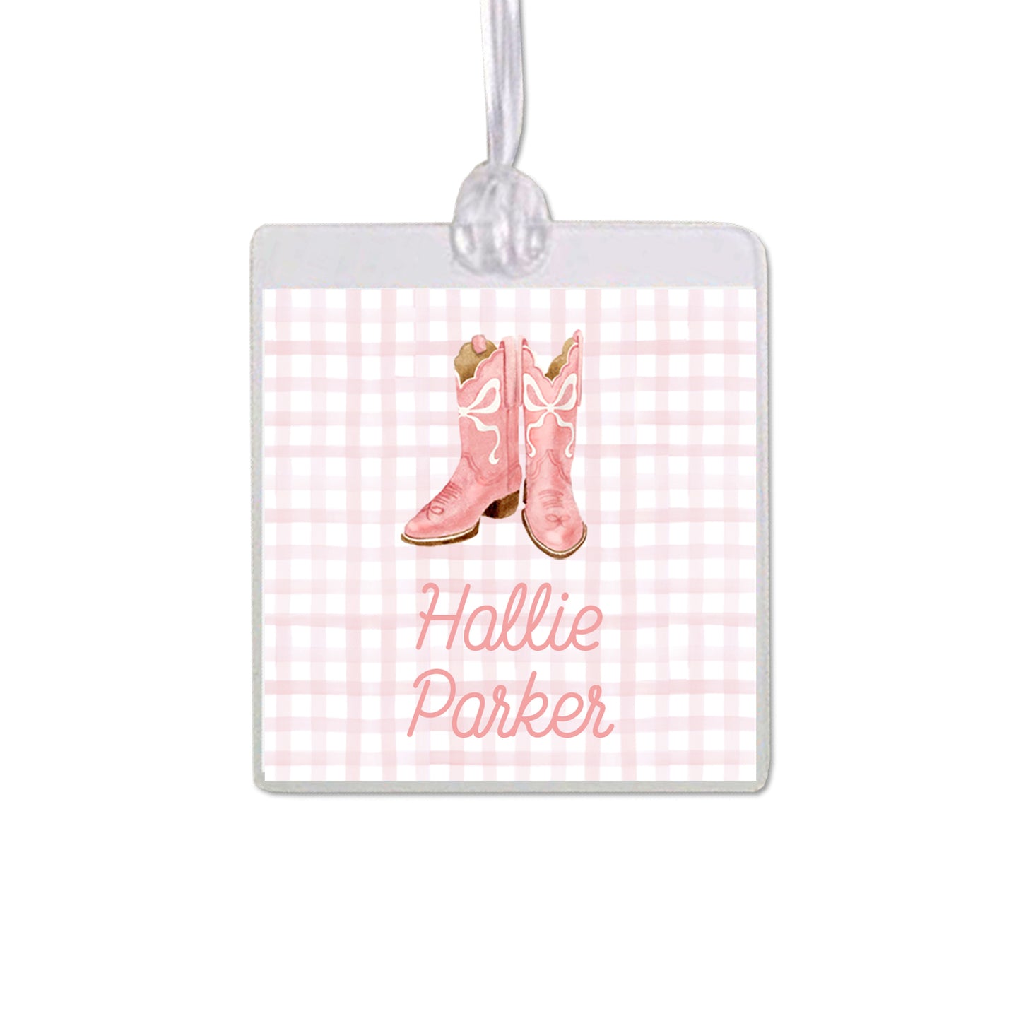 Pink Boots Bag Tag