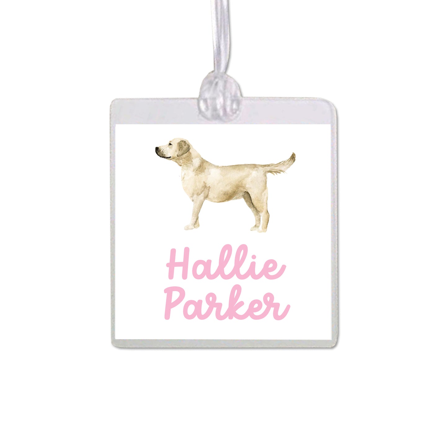 Yellow Labrador Retriever Bag Tag