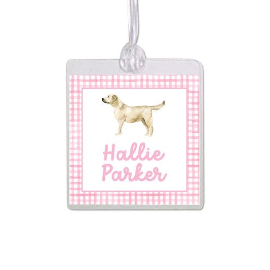 Yellow Labrador Retriever Bag Tag