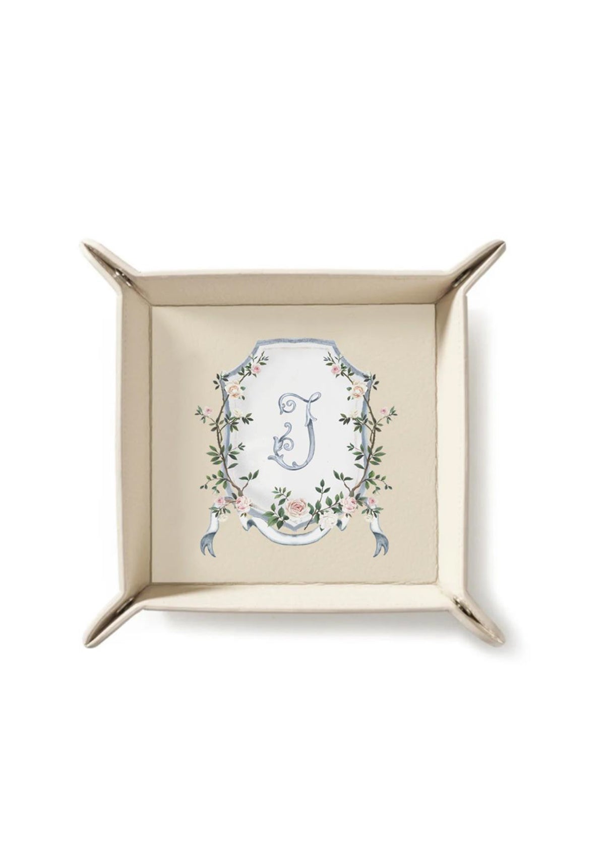 Chinoiserie Crest Beige Tray | Bridal by Emily Mayne Studio x ALEPEL