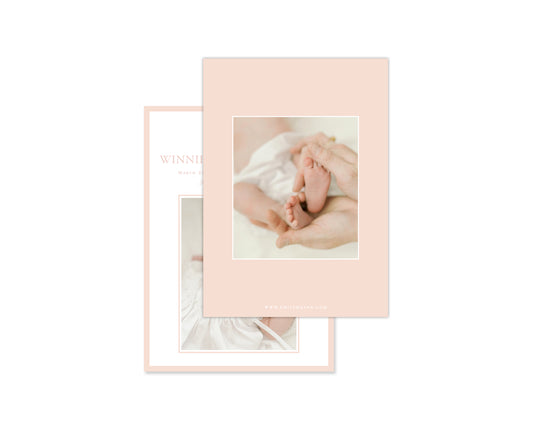 Classic Pink Boots Birth Announcement