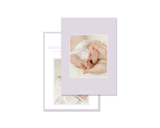 Lavender Boots Birth Announcement