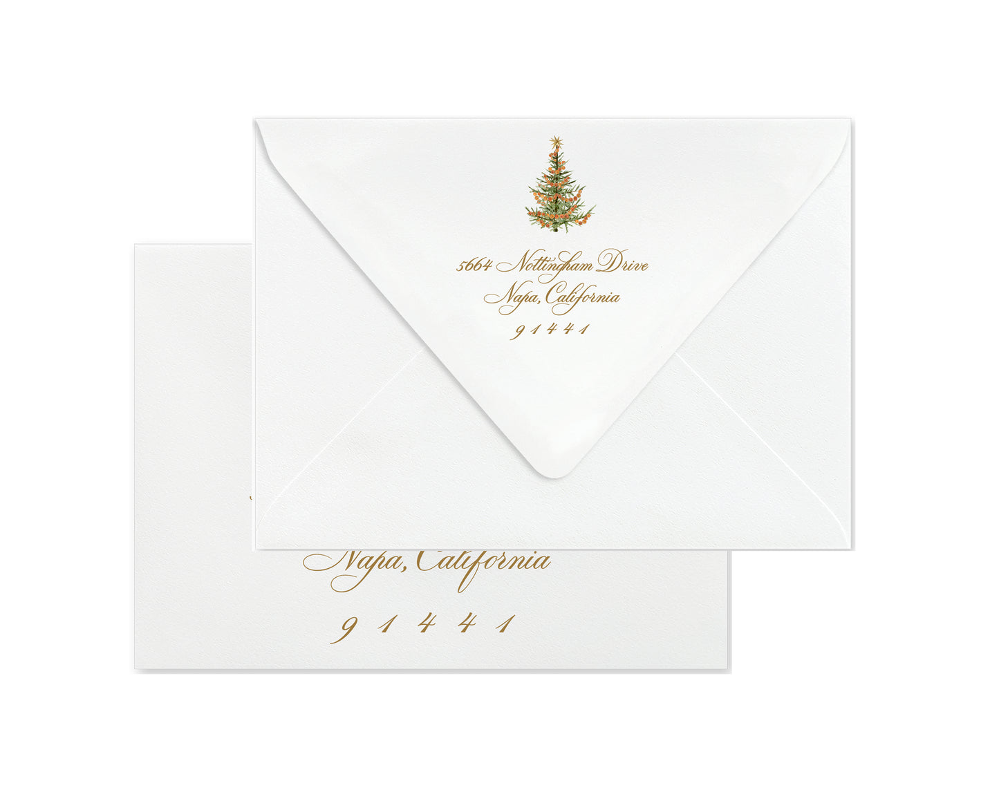 Citrus Christmas Cards - Gold