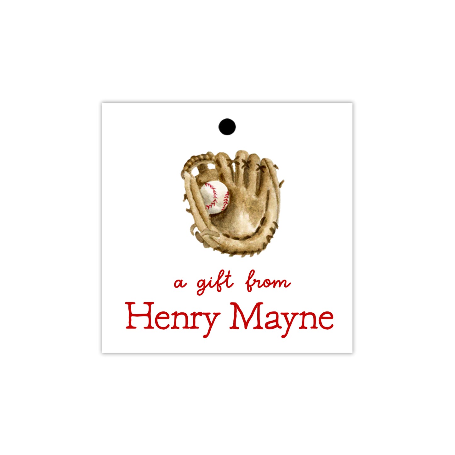 Baseball Glove Gift Tags