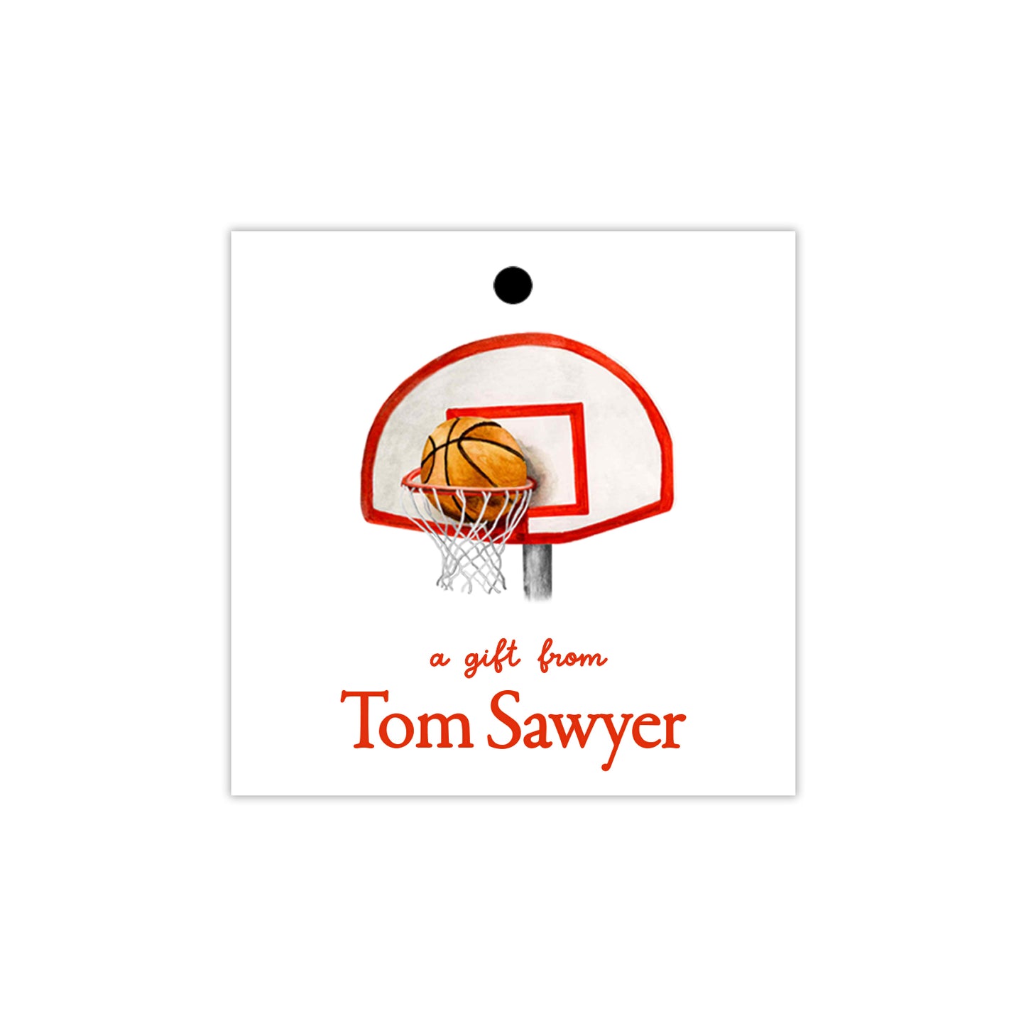 Basketball Hoop Gift Tags