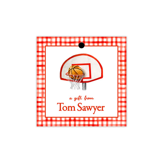 Basketball Hoop Gift Tags