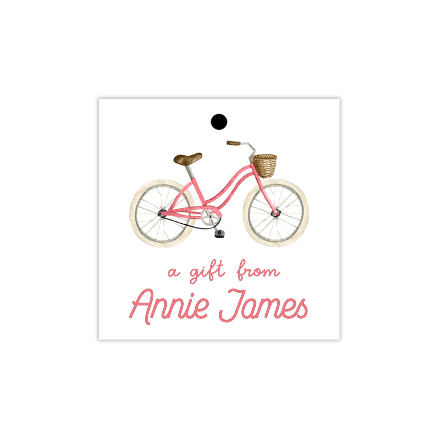 Pink Bicycle Gift Tags