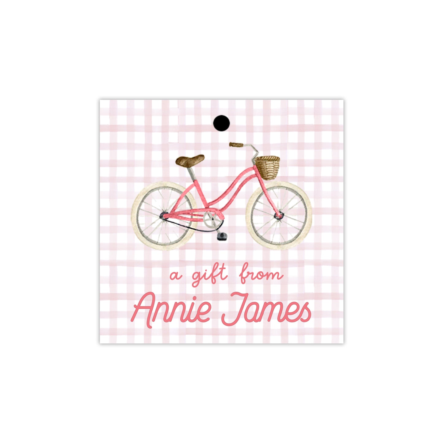 Pink Bicycle Gift Tags