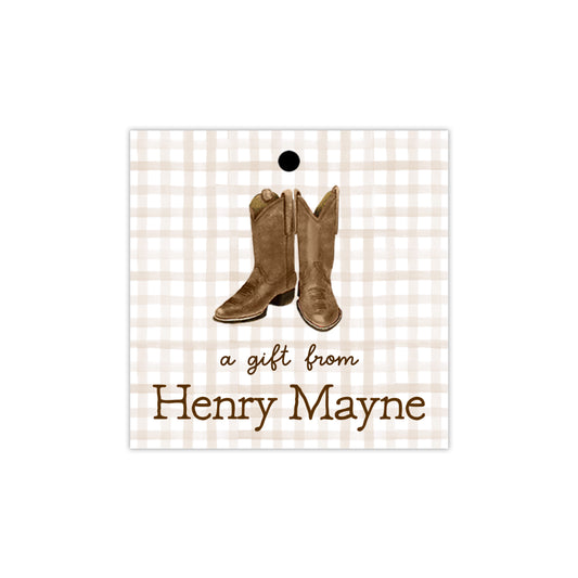 Brown Boots Gift Tags