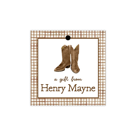 Brown Boots Gift Tags