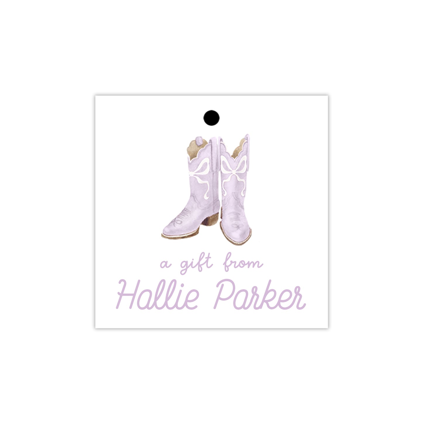 Lavender Boots Gift Tags