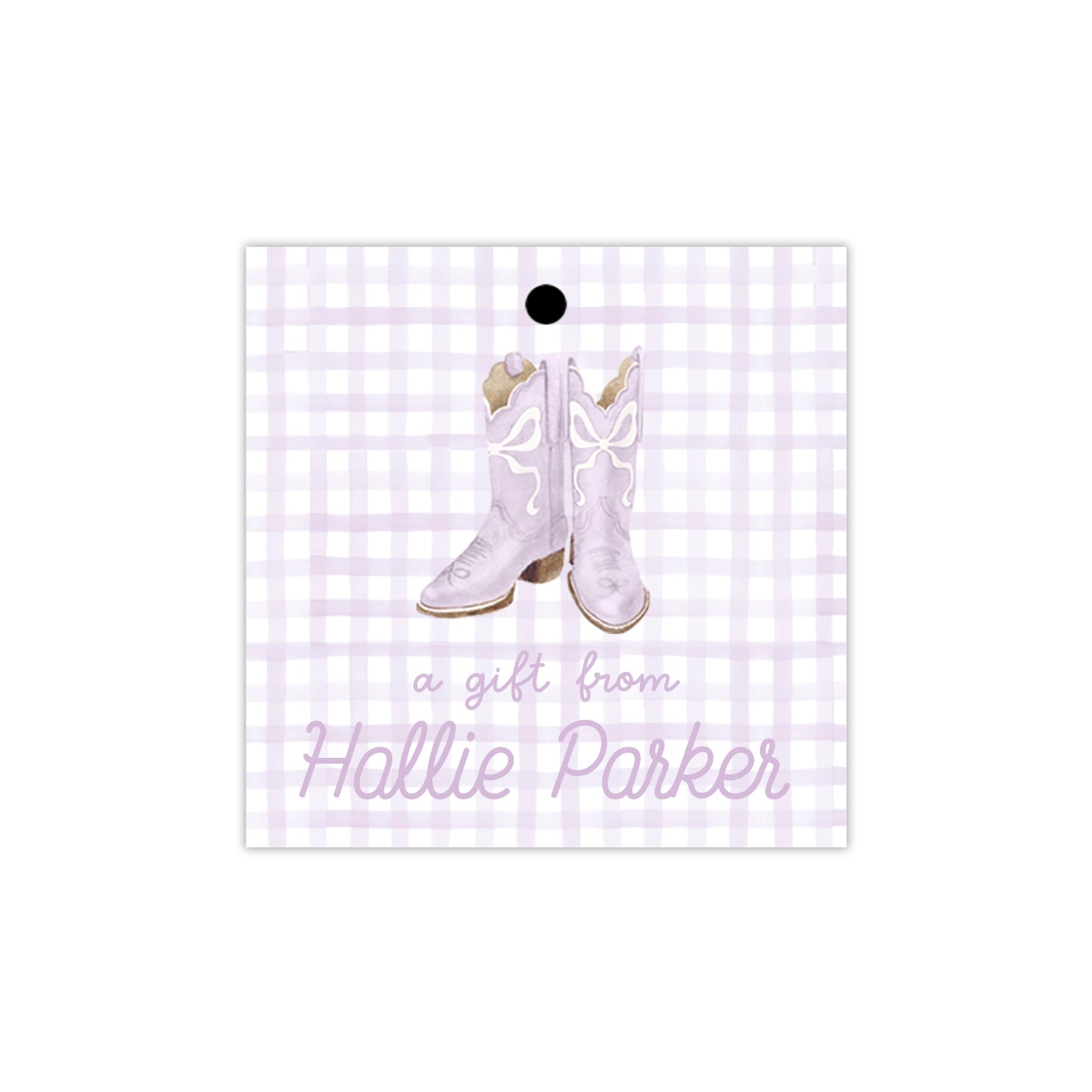 Lavender Boots Gift Tags