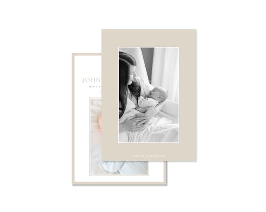 Gender Neutral Giraffe Birth Announcement