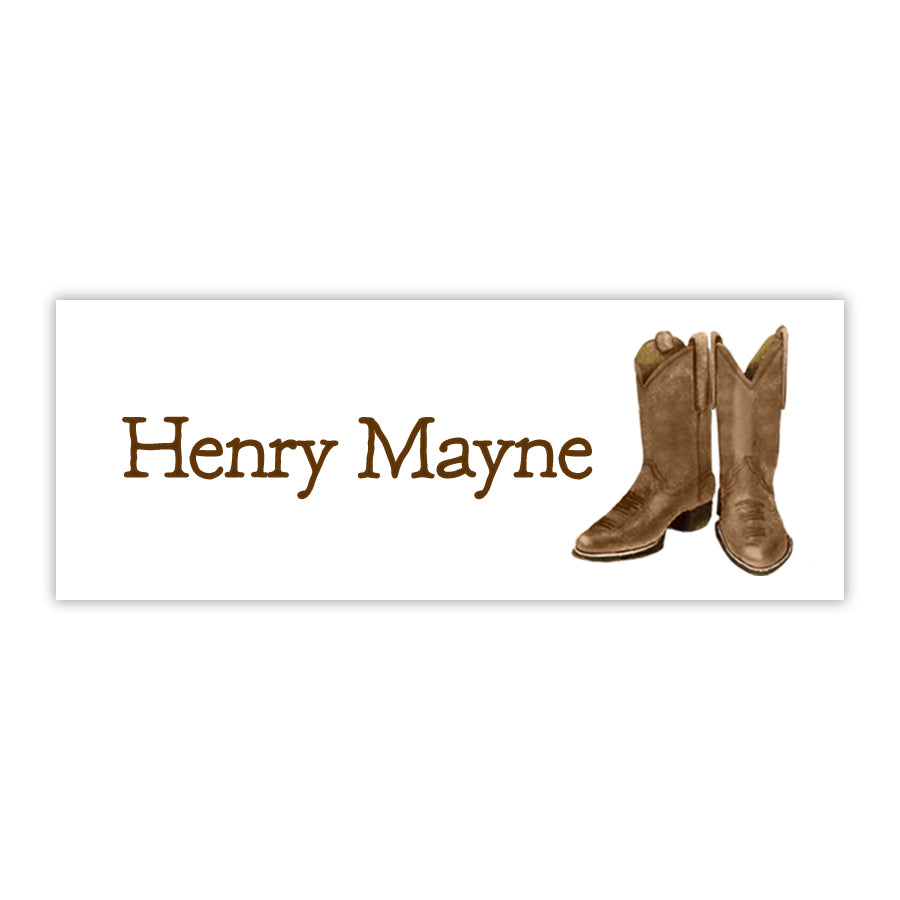 Brown Boots Water Resistant Labels