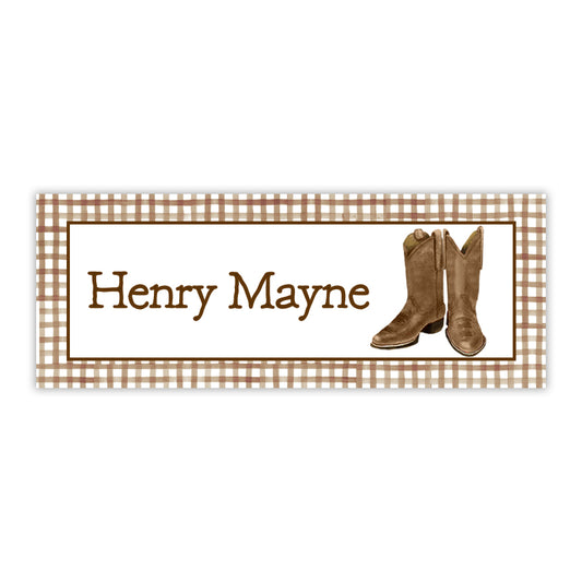 Brown Boots Water Resistant Labels