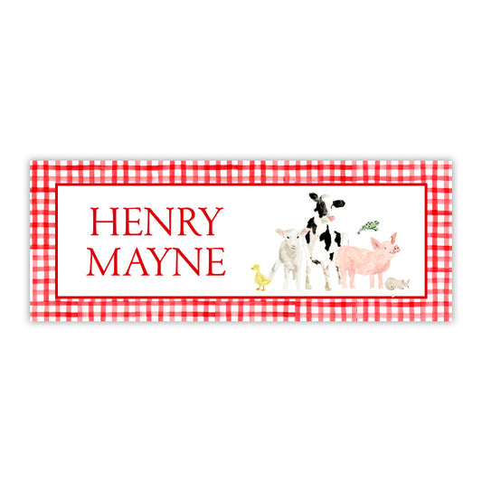 Farm Animals Water Resistant Labels