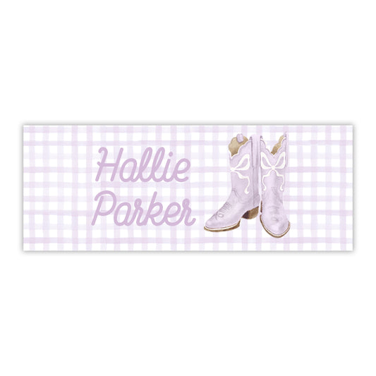 Lavender Boots Water Resistant Labels