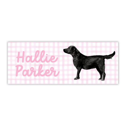 Black Labrador Retriever Water Resistant Labels
