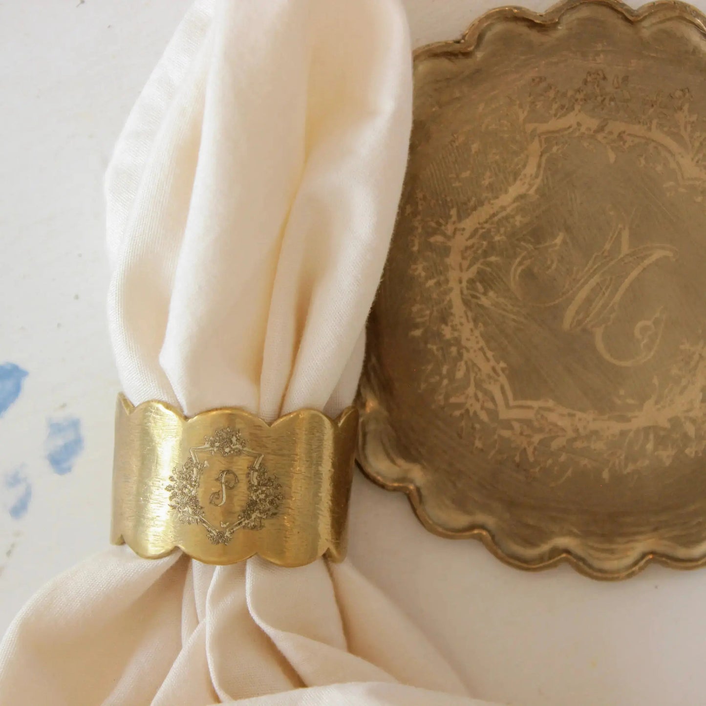 MFM x Emily Mayne Scallop Napkin Rings, Set of 2