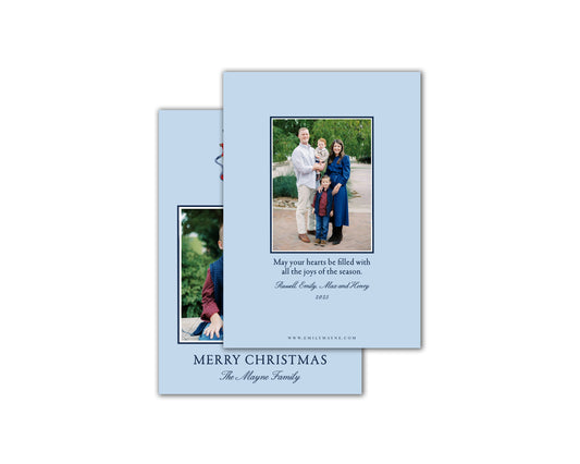 Nutcracker Christmas Cards - Blue