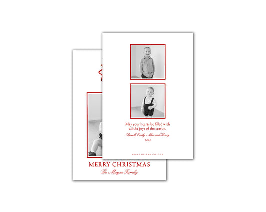Nutcracker Christmas Cards - Red