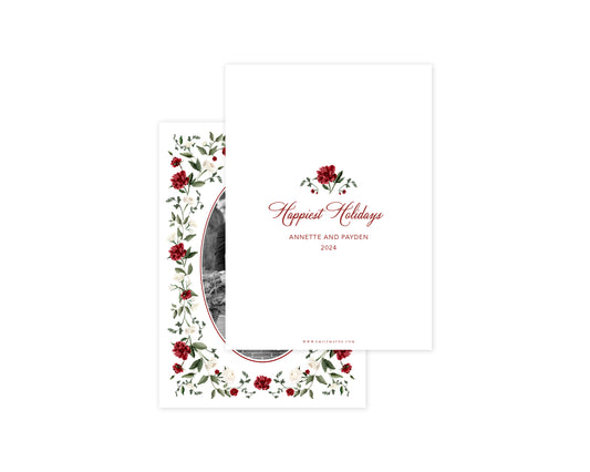 Botanicals Christmas Cards - Red