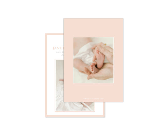 Classic Pink Sheep Birth Announcement