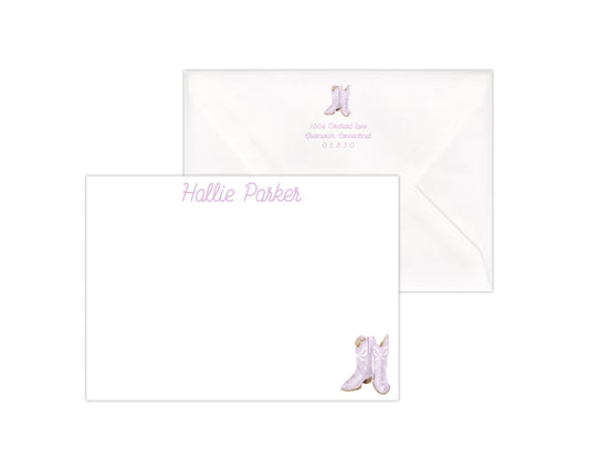 Lavender Boots Stationery Set