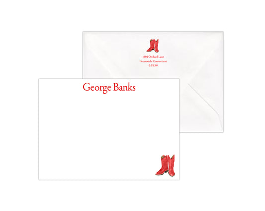 Red Boots Stationery Set