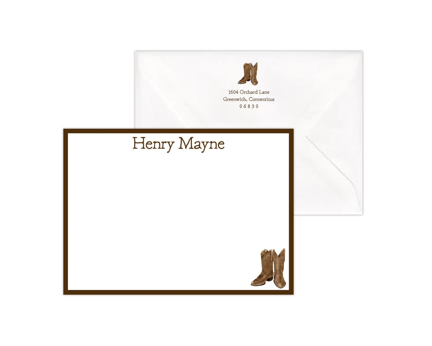Cowboy Boots Stationery Set