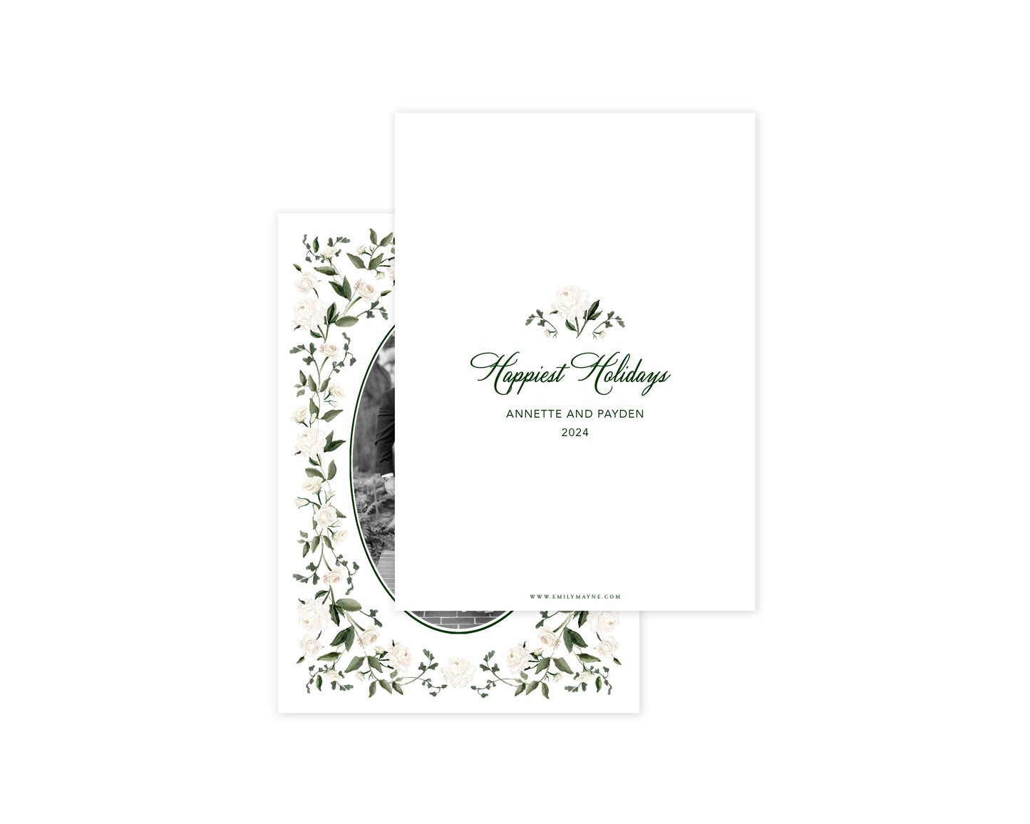 Botanicals Christmas Cards - White