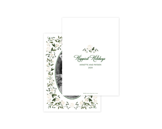 Botanicals Christmas Cards - White