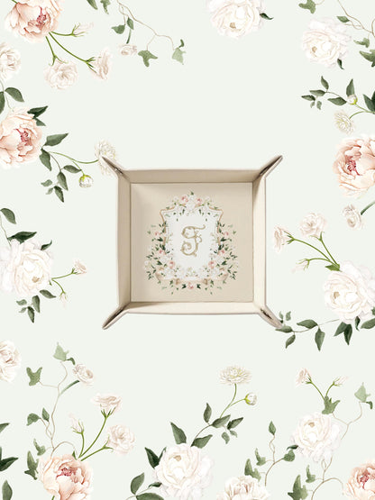 Blush Crest Beige Tray | Bridal by Emily Mayne Studio x ALEPEL