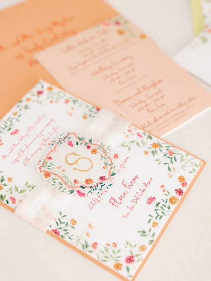 Bougainvillea Crest Beige Tray | Bridal by Emily Mayne Studio x ALEPEL