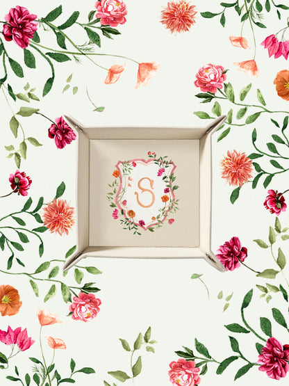 Bougainvillea Crest Beige Tray | Bridal by Emily Mayne Studio x ALEPEL
