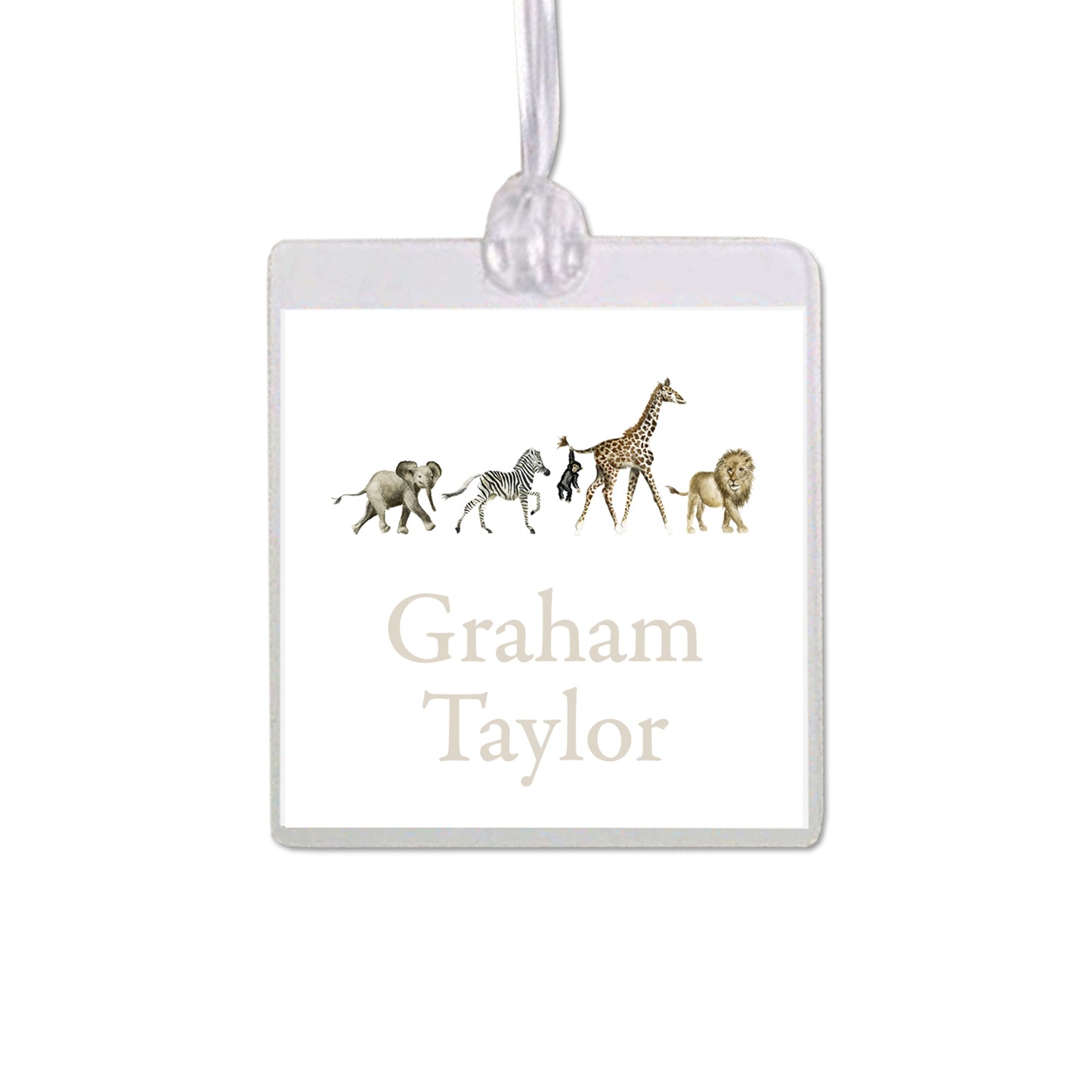 Zoo Animals Bag Tag