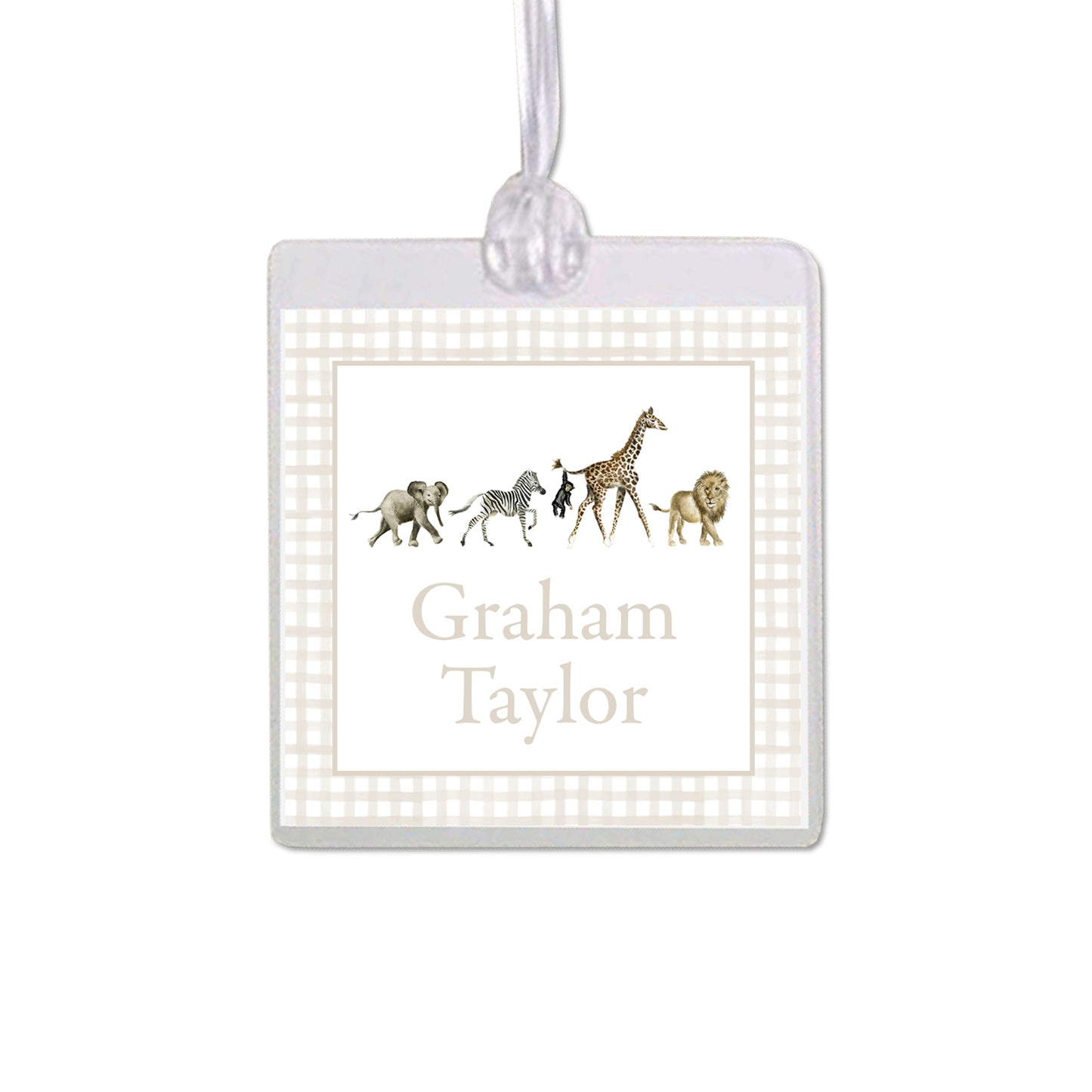 Zoo Animals Bag Tag