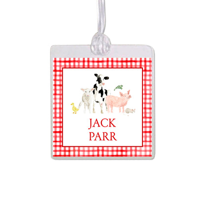 Farm Animals Bag Tag