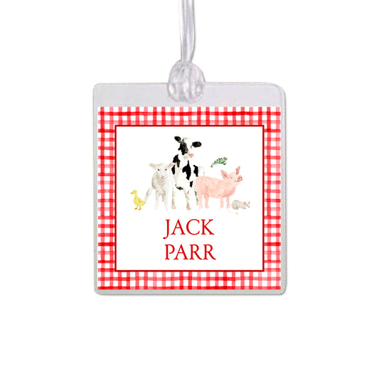 Farm Animals Bag Tag