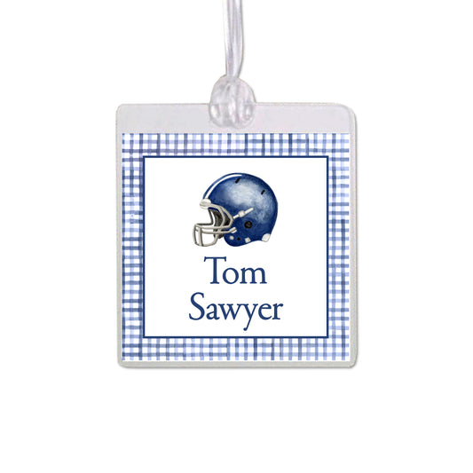 Football Helmet Bag Tag
